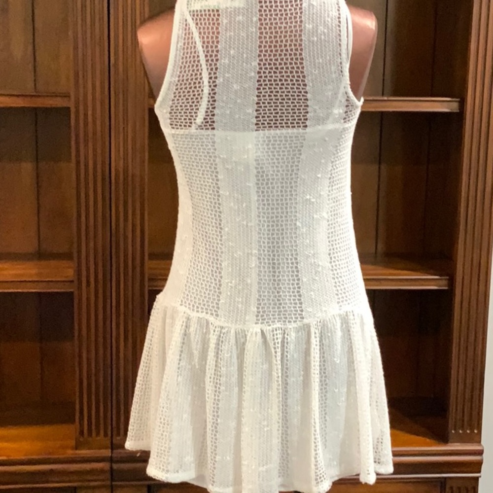 Bcbgeneration Lined Crochet Whispering White Mini… - image 2